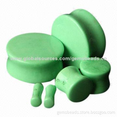 Gemstone Body Jewelry Earplugs, OEM, ODM Orders Acceptable